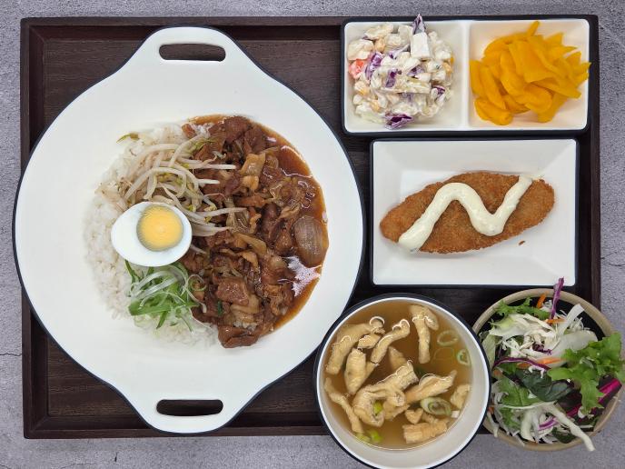 부타동&계란&숙주