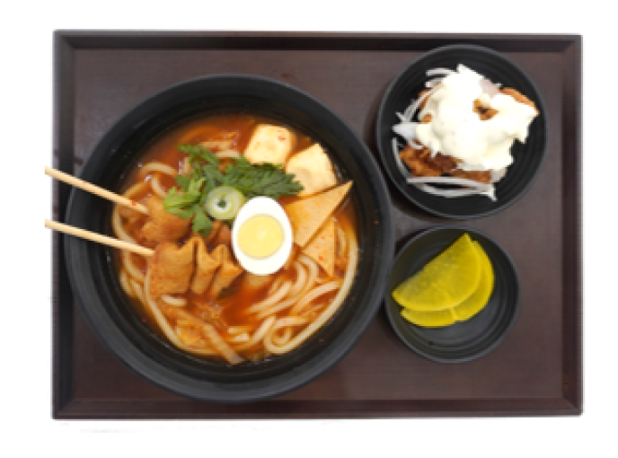 꼬치어묵김치우동