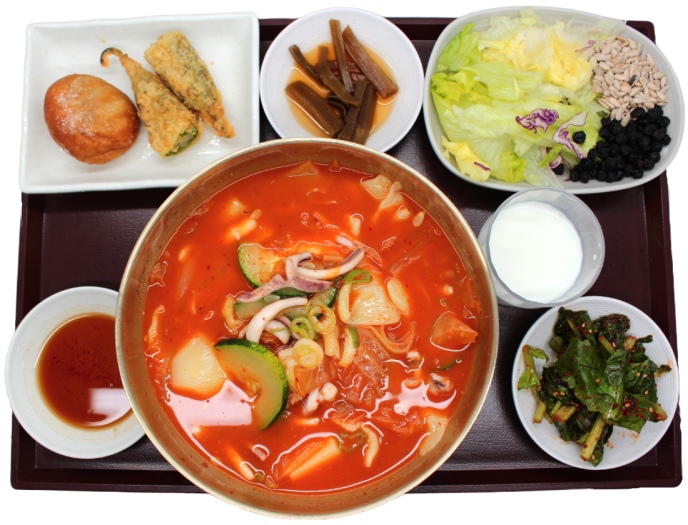 김치오징어수제비