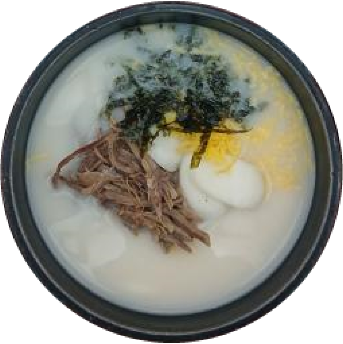 양지떡국(Rice-cake Soup with Beef)
