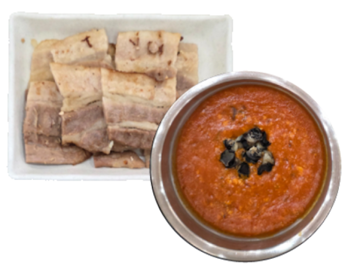 삼겹살구이&우렁쌈장(Grilled pork & Freshwater Snail in Mixed Paste)