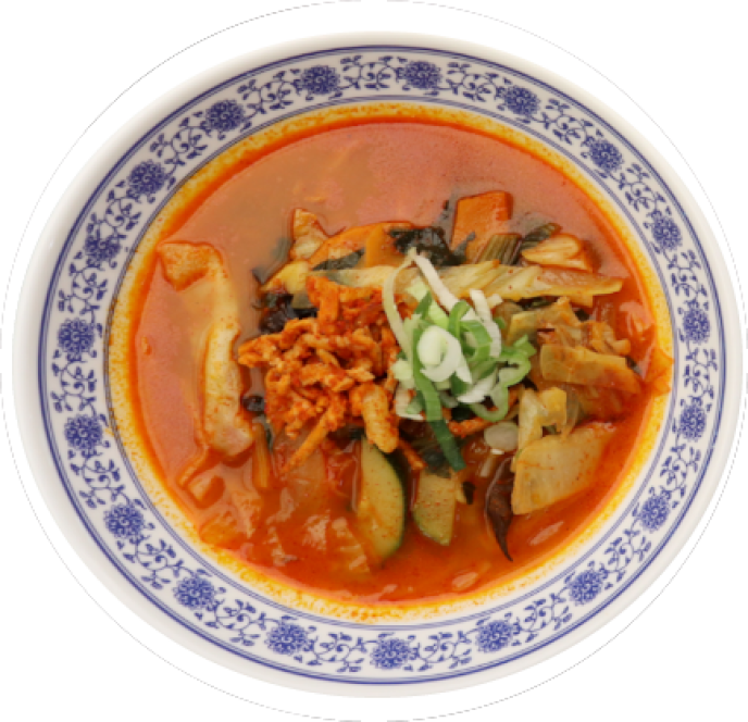 옛날짬뽕(Chinese spicy Pork noodles soup)