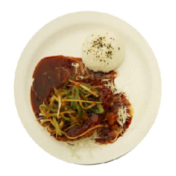 파파돈가스(양파&파채)(Pork Cutlet with Spring Onion)