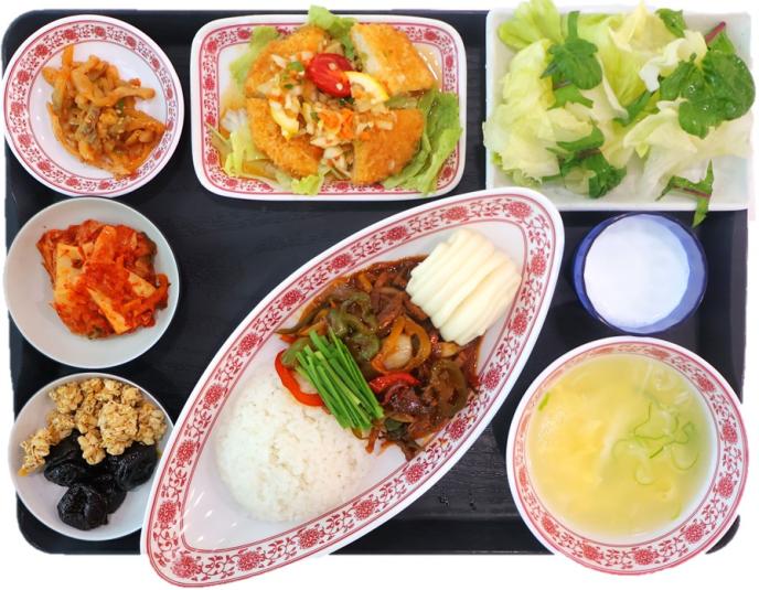 [블루]고추잡채덮밥&꽃빵