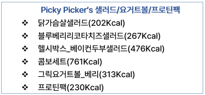 샐러드/요거트볼/프로틴팩