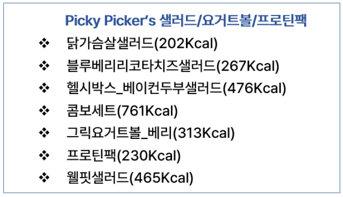 샐러드/요거트볼/프로틴팩