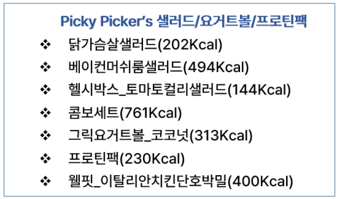 샐러드/요거트볼/프로틴팩