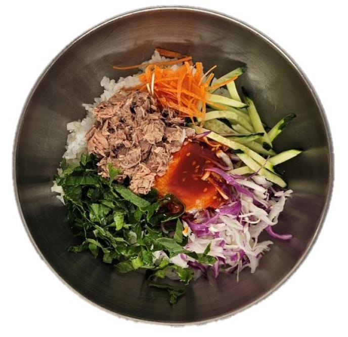 참치 생채소 비빔밥
