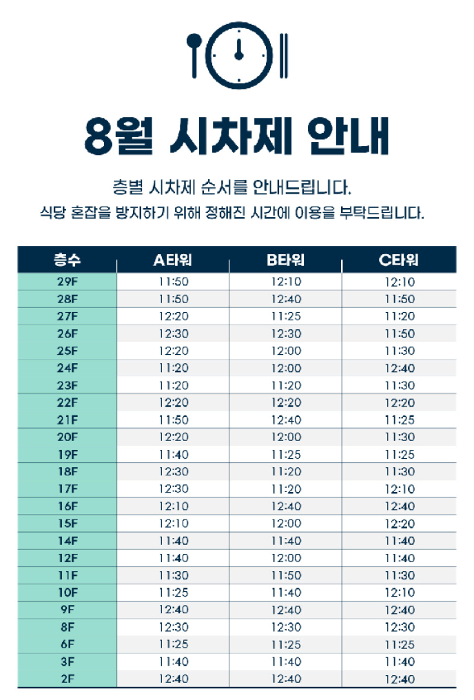 8월 시차제