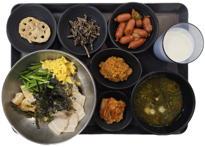 보리된장수육비빔밥(Pork Bibimbap with Soybean Paste)