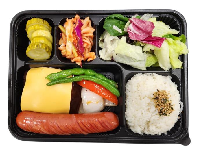 [수제] 체다치즈 함박 스테이크 도시락