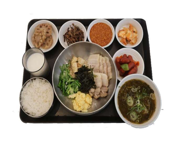 보리된장수육비빔밥