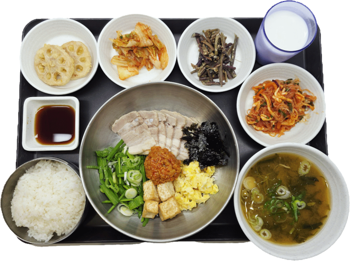 보리된장수육비빔밥